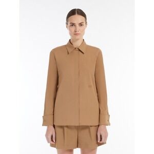 David Warren Camel Brown Blazer Style Long Sleeve Business Casual Top - Size‎ 1